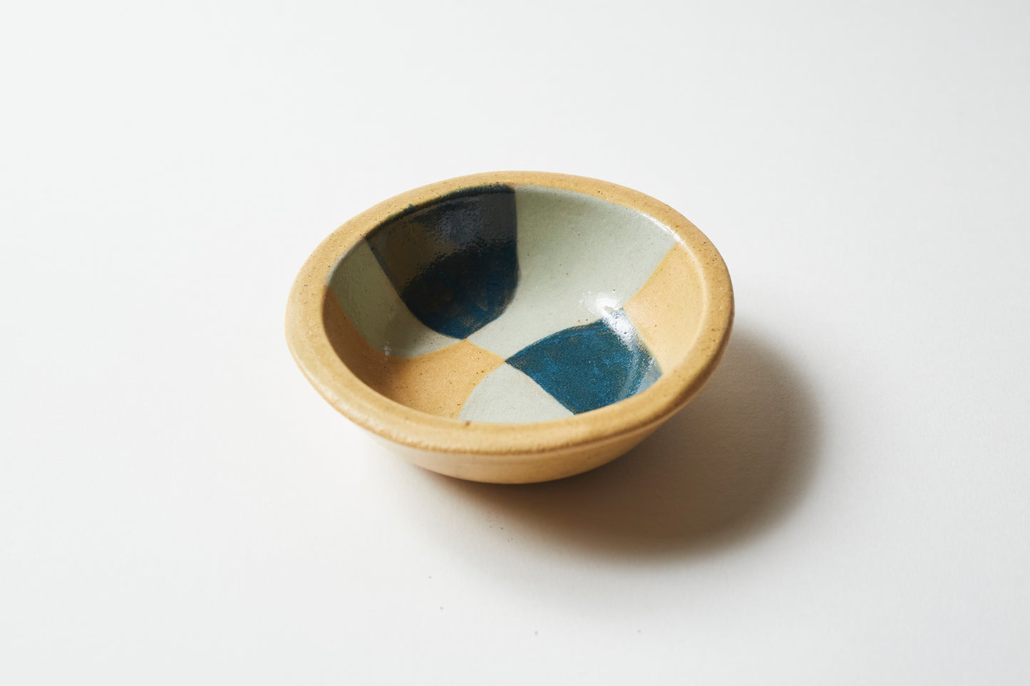 Dipping bowl / Tea light holder - Mustard/Teal 3 colour (set of 2)