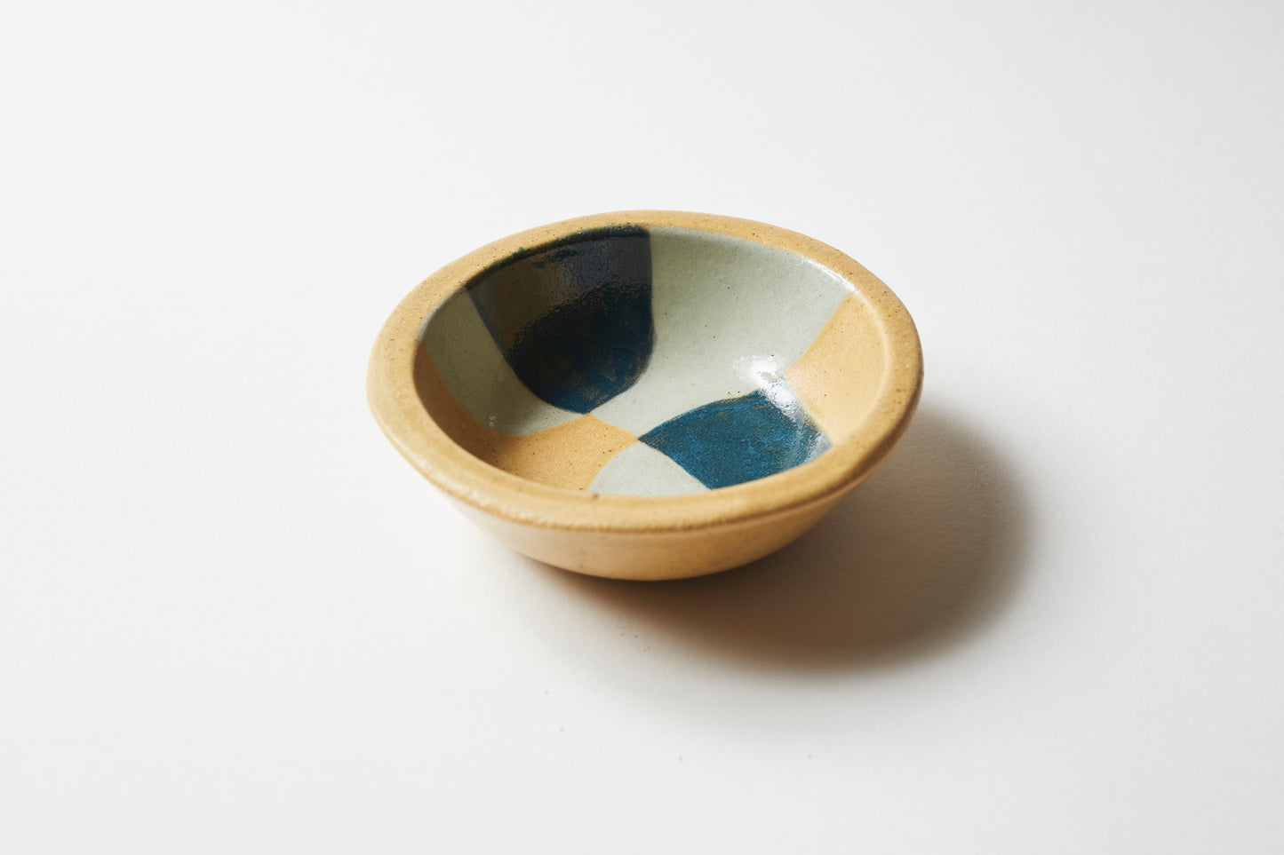 Dipping bowl / Tea light holder - Mustard/Teal 3 colour (set of 2)