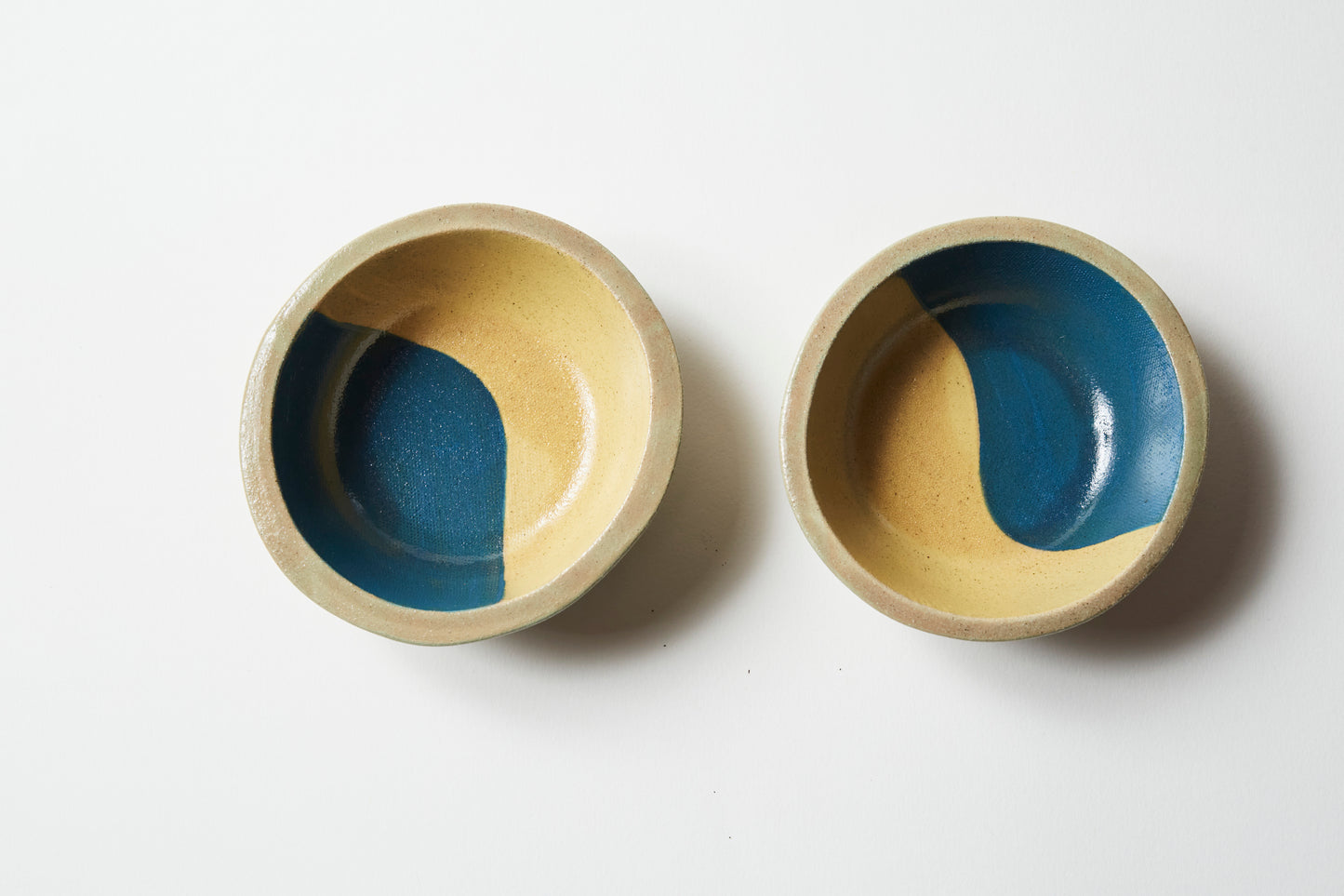 Dipping bowl / Tea light holder - Mustard/Teal 2 colour (set of 2)