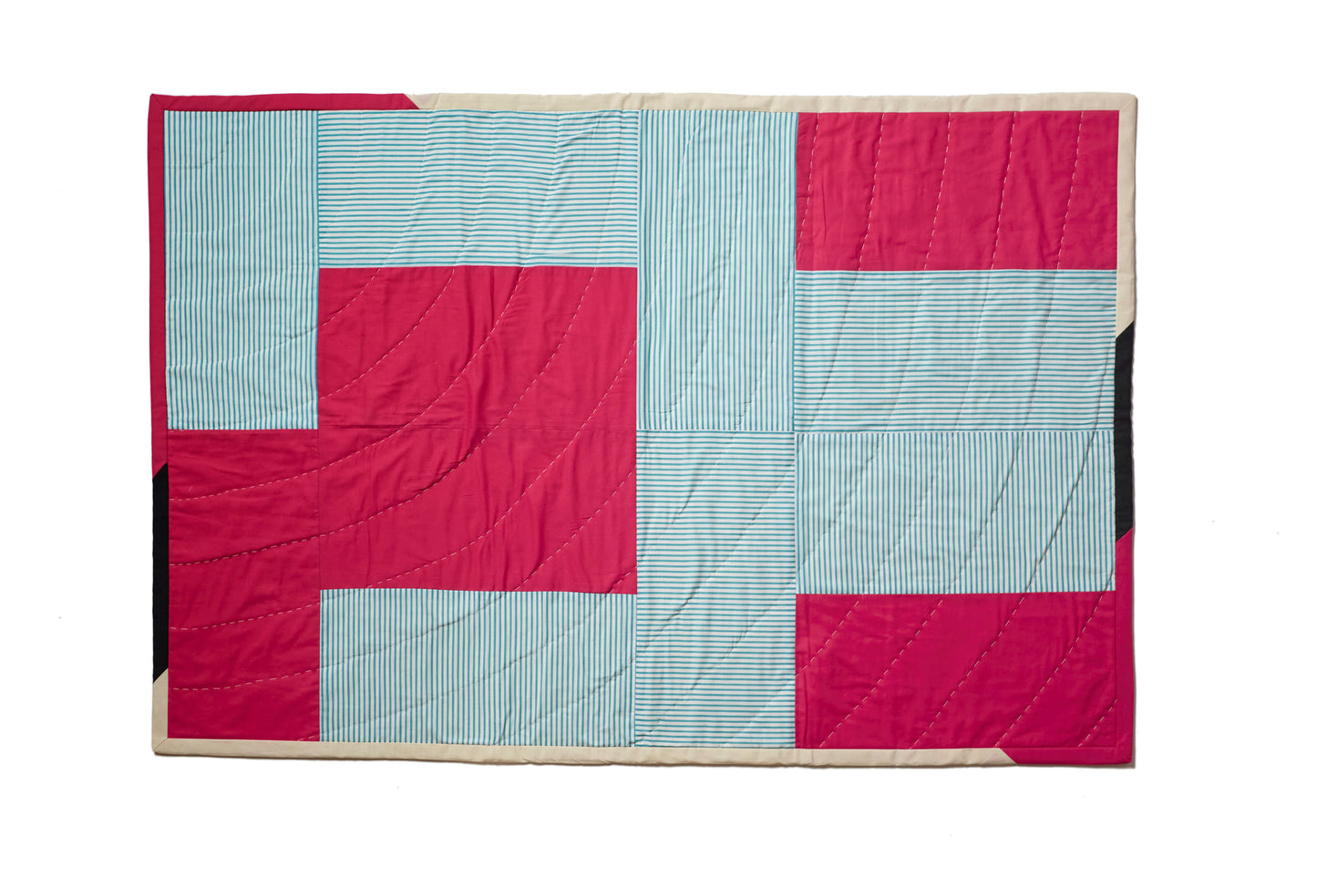 80's Pink Quilt & Cushion Set