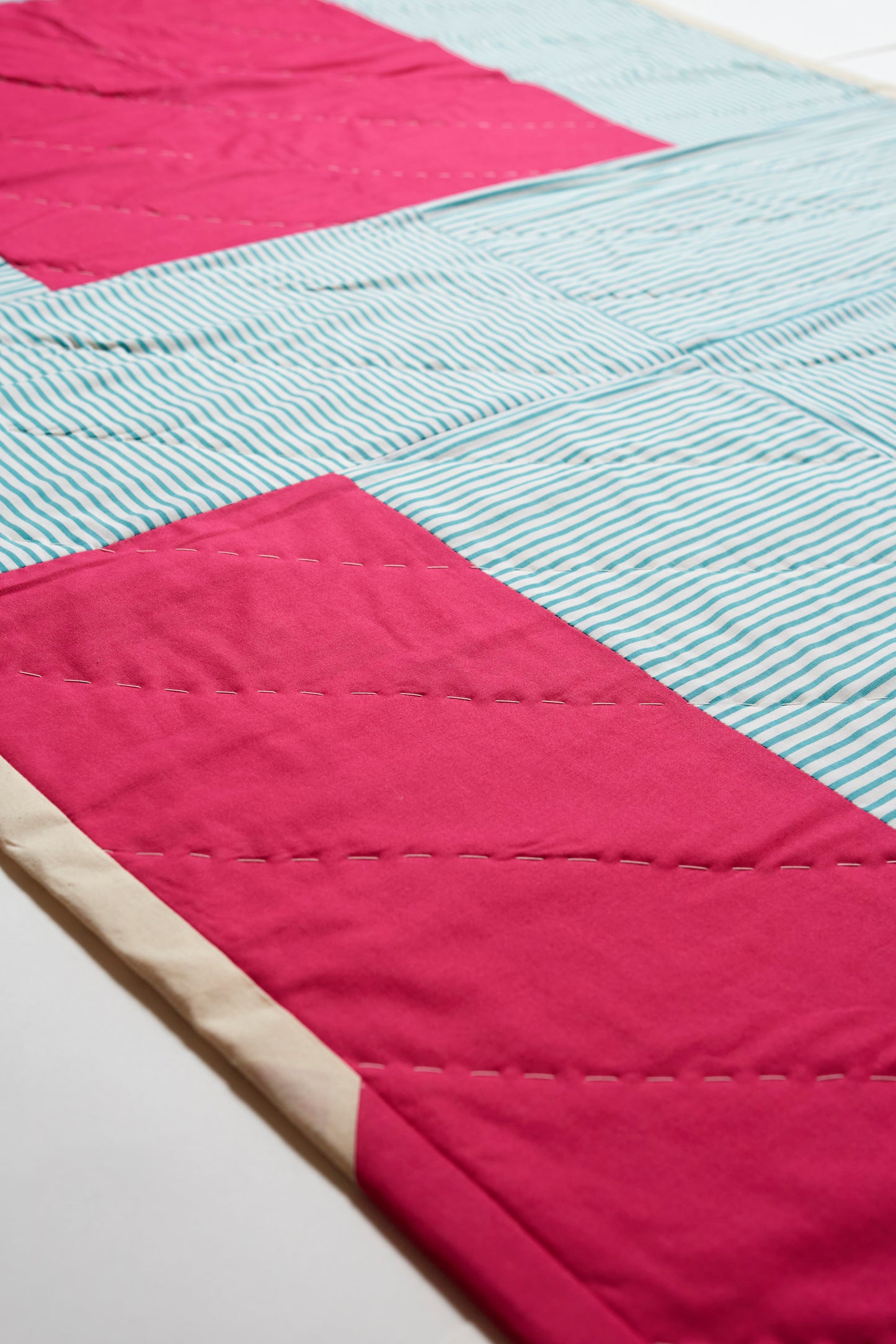 80's Pink Quilt & Cushion Set