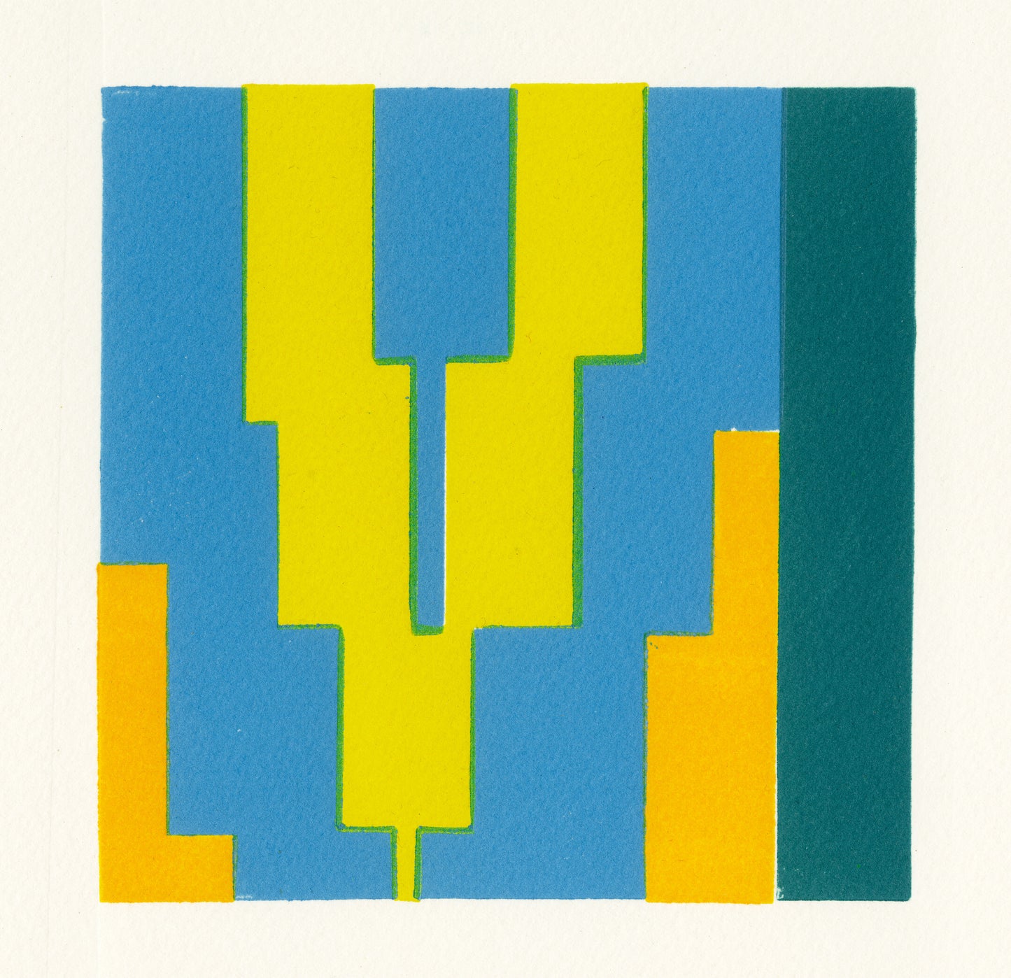 Kente / Fa hia kotwere Agyeman - Lino Print